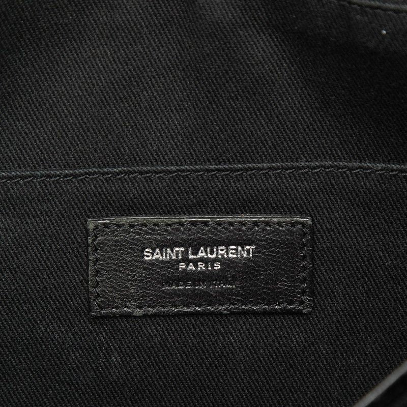 Saint Laurent Sac de Jour Souple Croco Embossed Tote Shoulder Bag 2-Way Black — view 5