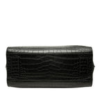 Saint Laurent Sac de Jour Souple Croco Embossed Tote Shoulder Bag 2-Way Black — view 3