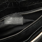 Saint Laurent Sac de Jour Souple Croco Embossed Tote Shoulder Bag 2-Way Black — view 6