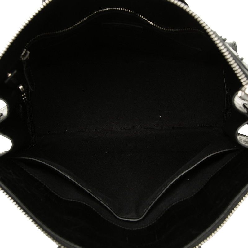 Saint Laurent Sac de Jour Souple Croco Embossed Tote Shoulder Bag 2-Way Black — view 4