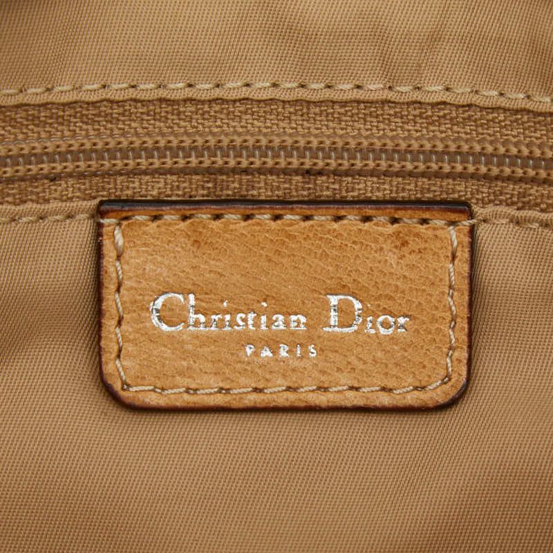 Dior Trotter Crossbody Shoulder Bag Beige Canvas Leather — view 8