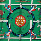 Hermes Carre 90 Equestrian Couvertures Et Tenues de Jour Scarf Green Multicolor — view 2