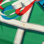 Hermes Carre 90 Equestrian Couvertures Et Tenues de Jour Scarf Green Multicolor — view 5