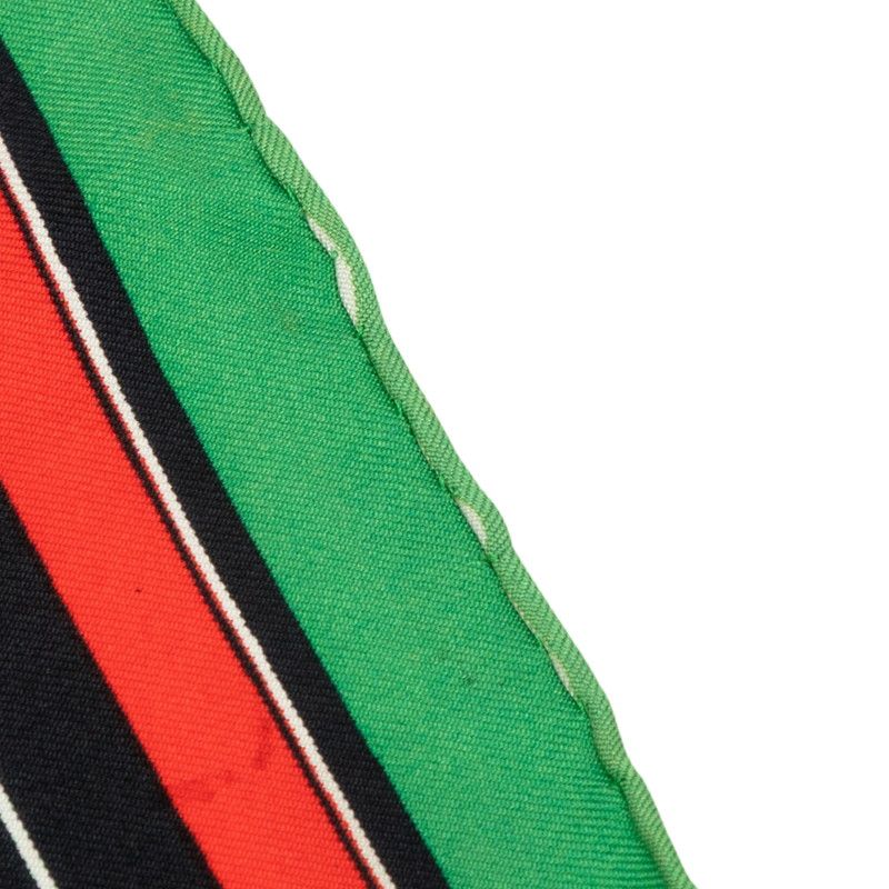 Hermes Carre 90 Equestrian Couvertures Et Tenues de Jour Scarf Green Multicolor — view 7