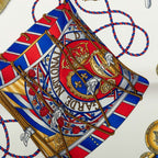 Hermes Carre 90 les Tambour Drum Scarf Blue Multicolor Silk — view 4