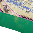 Hermes Carre 90 Tropiques Tropical Scarf Green Multicolor Silk — view 5
