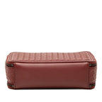 Bottega Veneta Intrecciato Chain Wallet Shoulder Bag Red Leather — view 3