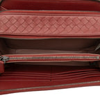 Bottega Veneta Intrecciato Chain Wallet Shoulder Bag Red Leather — view 5