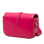 Saint Laurent Cassandra YSL Logo Crossbody Shoulder Bag Pink Gold Leather — view 2