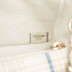 Chanel CC Logo Mini Quilted 20 Plaid Chain Shoulder Bag Ivory Gold Multicolor — view 6