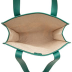 Hermes Petit H Dream Earrings Back Tote Shoulder Bag Green Beige Toile H Veau — view 4