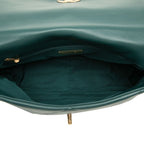 Chanel CC Logo Chanel 19 Dixneuf Quilted Chain Shoulder Bag Dark Green Gold — view 4