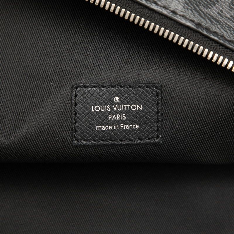 Louis Vuitton Monogram Eclipse Taiga Discovery Backpack Black Leather — view 5