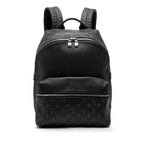 Louis Vuitton Monogram Eclipse Taiga Discovery Backpack Black Leather