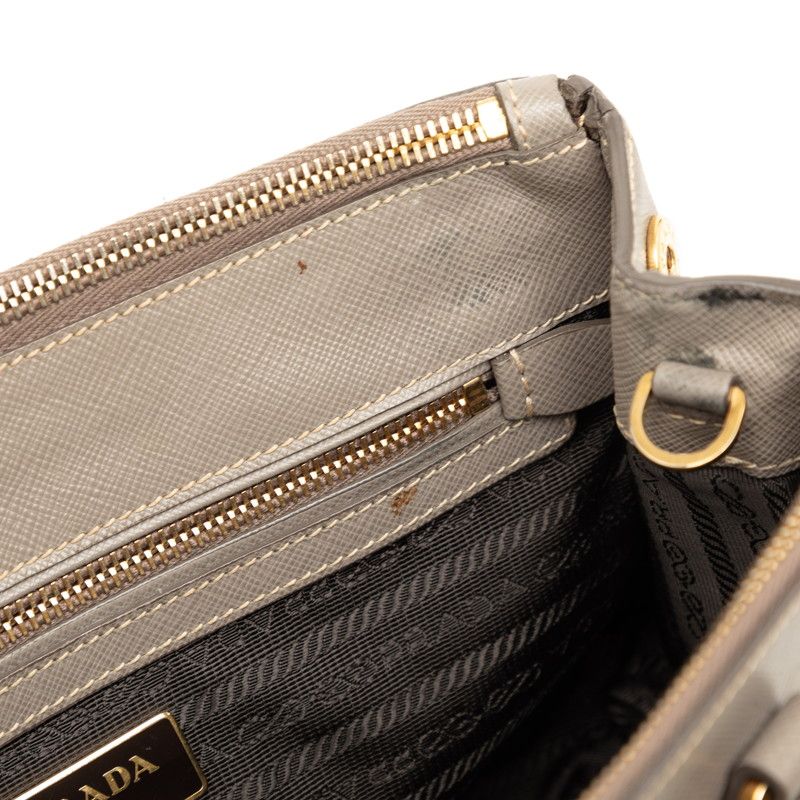 Prada Galleria 2-Way Shoulder Bag Beige Saffiano Leather — view 6