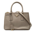 Prada Galleria 2-Way Shoulder Bag Beige Saffiano Leather