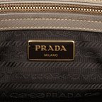 Prada Galleria 2-Way Shoulder Bag Beige Saffiano Leather — view 5