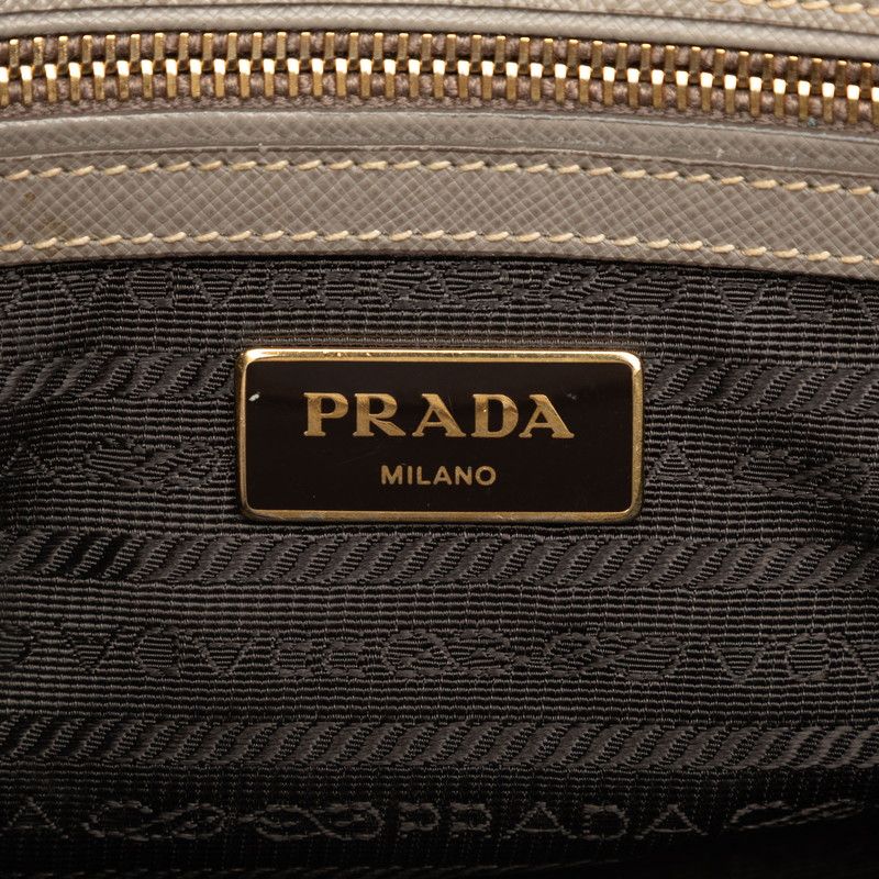 Prada Galleria 2-Way Shoulder Bag Beige Saffiano Leather — view 5