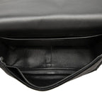 Saint Laurent YSL Logo Crossbody Shoulder Bag Black Velour Leather — view 4