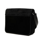 Saint Laurent YSL Logo Crossbody Shoulder Bag Black Velour Leather — view 2