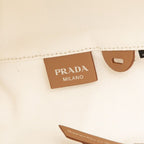 Prada Canapa Tote Shoulder Bag White Canvas — view 5