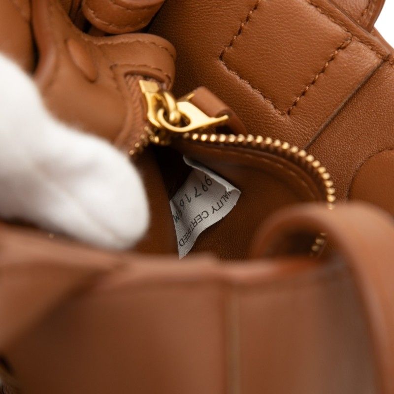 Bottega Veneta Maxi Intrecciato Mini Tote Shoulder Bag Pochette 2-Way Brown — view 6