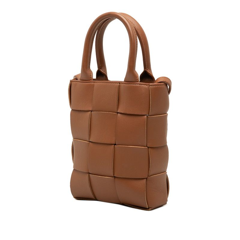 Bottega Veneta Maxi Intrecciato Mini Tote Shoulder Bag Pochette 2-Way Brown — view 2