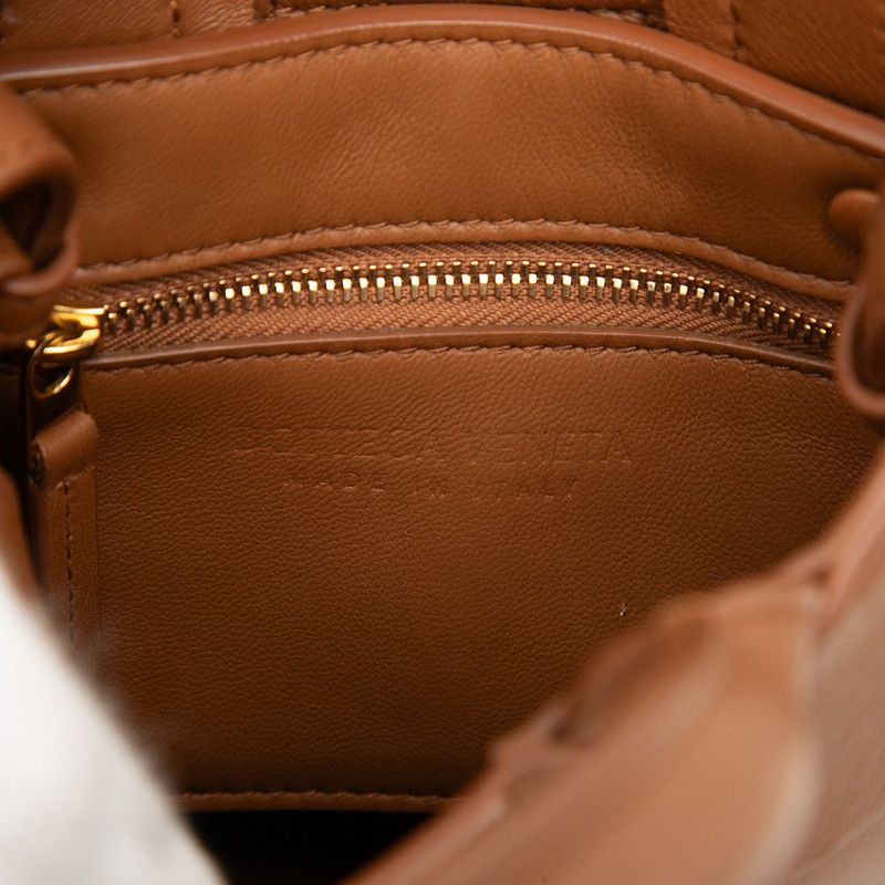 Bottega Veneta Maxi Intrecciato Mini Tote Shoulder Bag Pochette 2-Way Brown — view 5