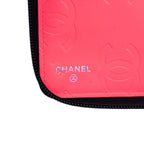 Chanel Cambon Line CC Logo Zip Around Wallet Black Silver Calfskin Patent — view 5