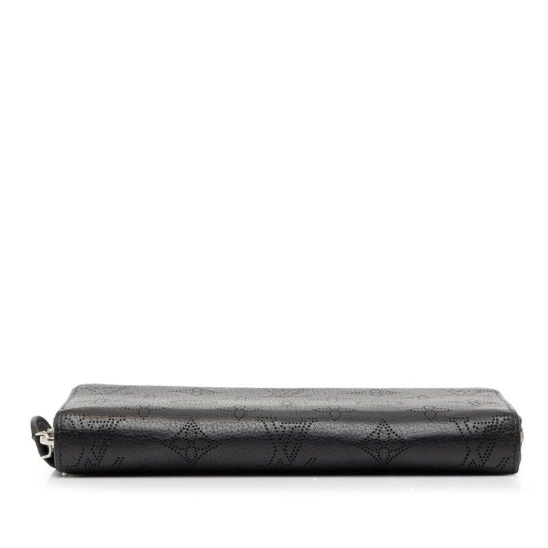 Louis Vuitton Monogram Mahina Zippy Wallet Zip Around Noir Black Leather — view 3