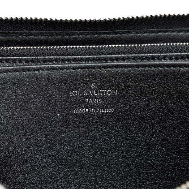 Louis Vuitton Monogram Mahina Zippy Wallet Zip Around Noir Black Leather — view 5