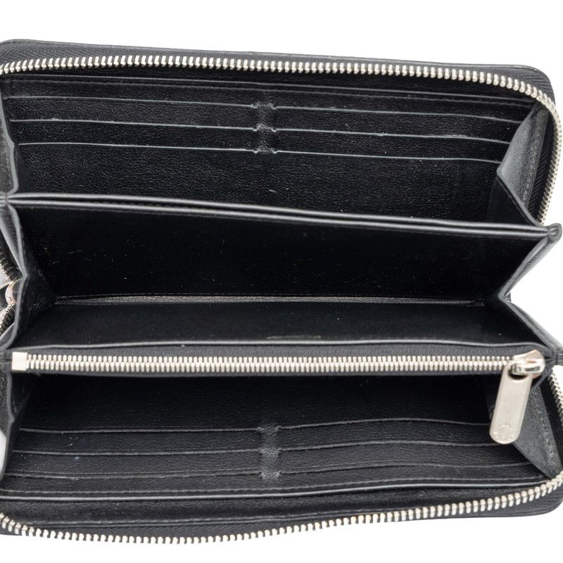Louis Vuitton Monogram Mahina Zippy Wallet Zip Around Noir Black Leather — view 4