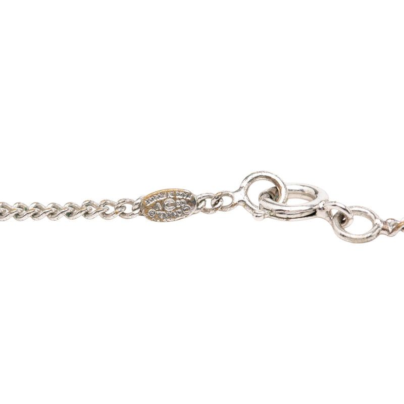 Chanel CC Logo Pendant Silver White Metal — view 2