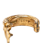 Chanel CC Logo Vintage Hoop Earrings 93P Gold Plated — view 4