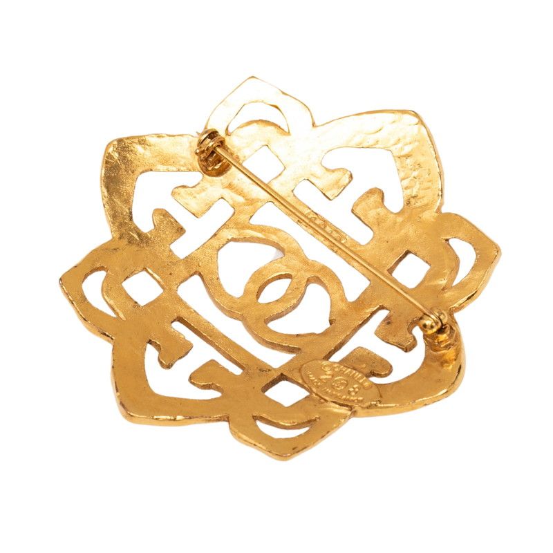 Chanel CC Logo Brooch Gold Plated — view 2