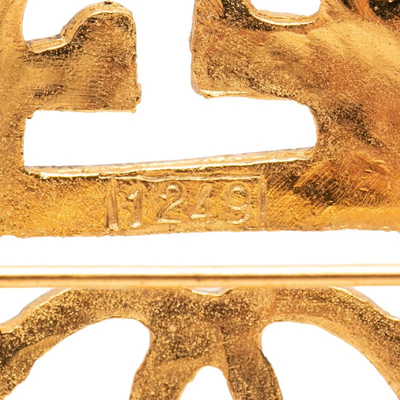 Chanel CC Logo Brooch Gold Plated — view 3