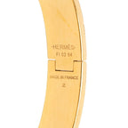 Hermes Clic H PM Bracelet Bangle Gold Greige Plated Enamel — view 5