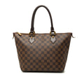 Louis Vuitton Damier Saleya PM Tote Bag Brown Leather