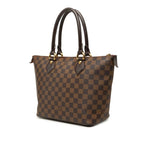 Louis Vuitton Damier Saleya PM Tote Bag Brown Leather — view 2