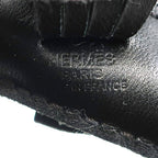 Hermes Ipo Seahorse Charm Agneau Milo Noir Black Keychain — view 5
