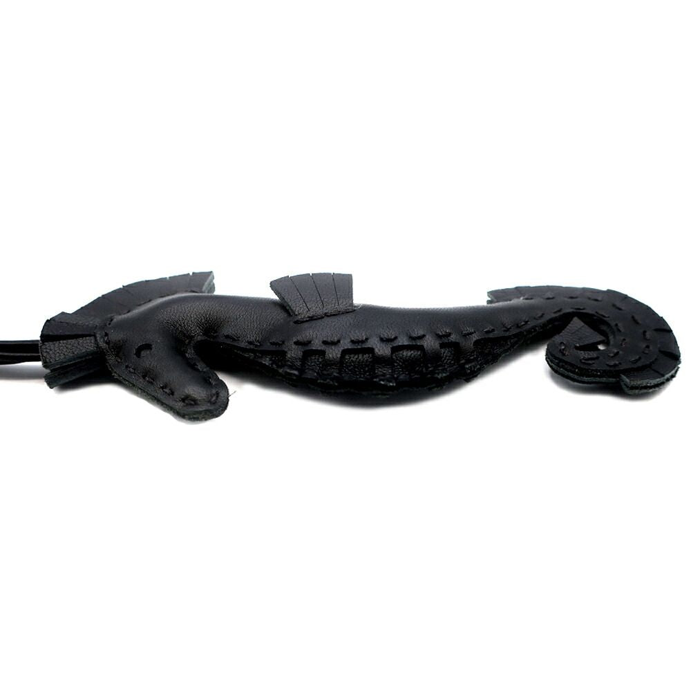 Hermes Ipo Seahorse Charm Agneau Milo Noir Black Keychain — view 3