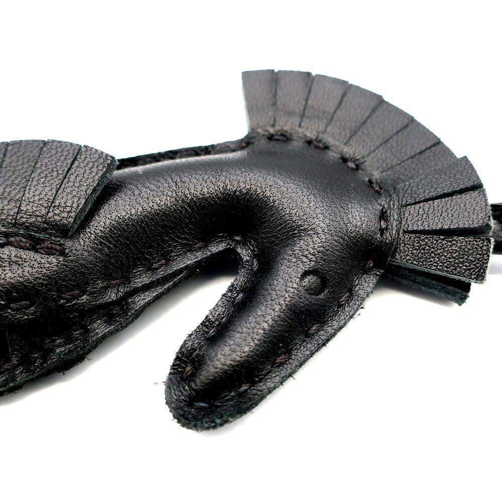 Hermes Ipo Seahorse Charm Agneau Milo Noir Black Keychain — view 7