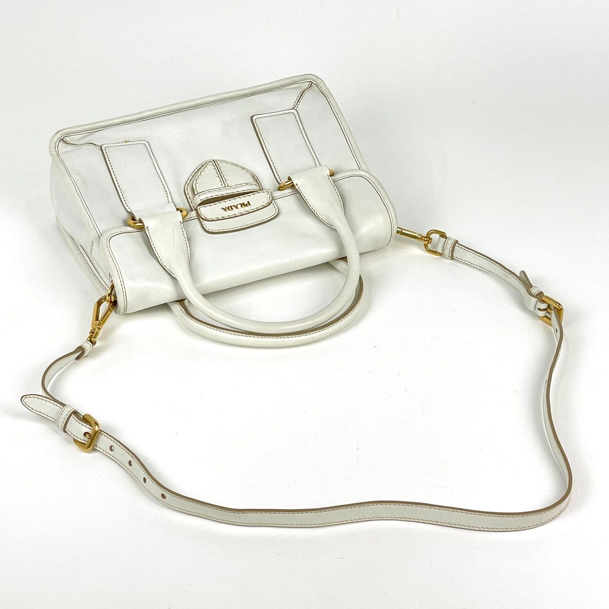 Prada Handbag 2-Way Leather White — view 7