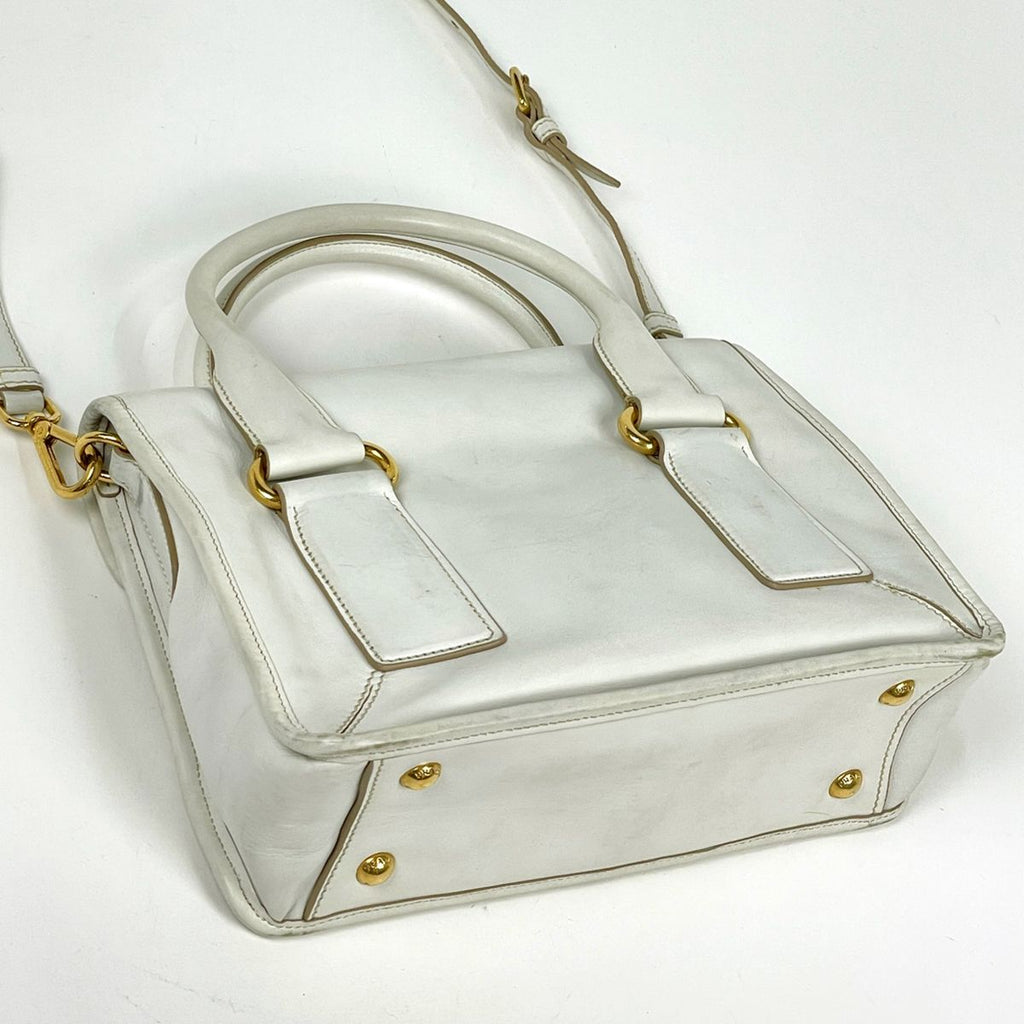 Prada Handbag 2-Way Leather White — view 2