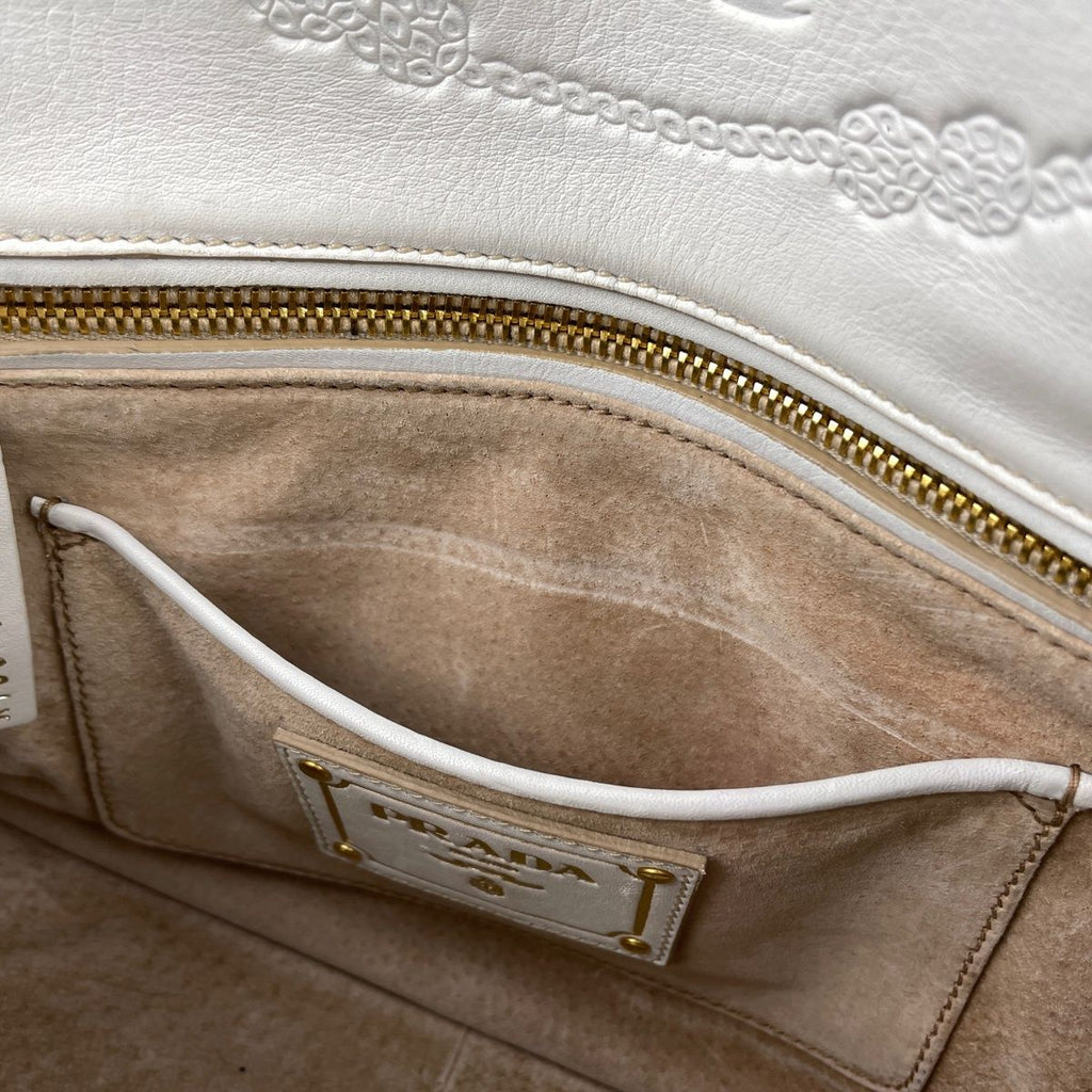 Prada Handbag 2-Way Leather White — view 8