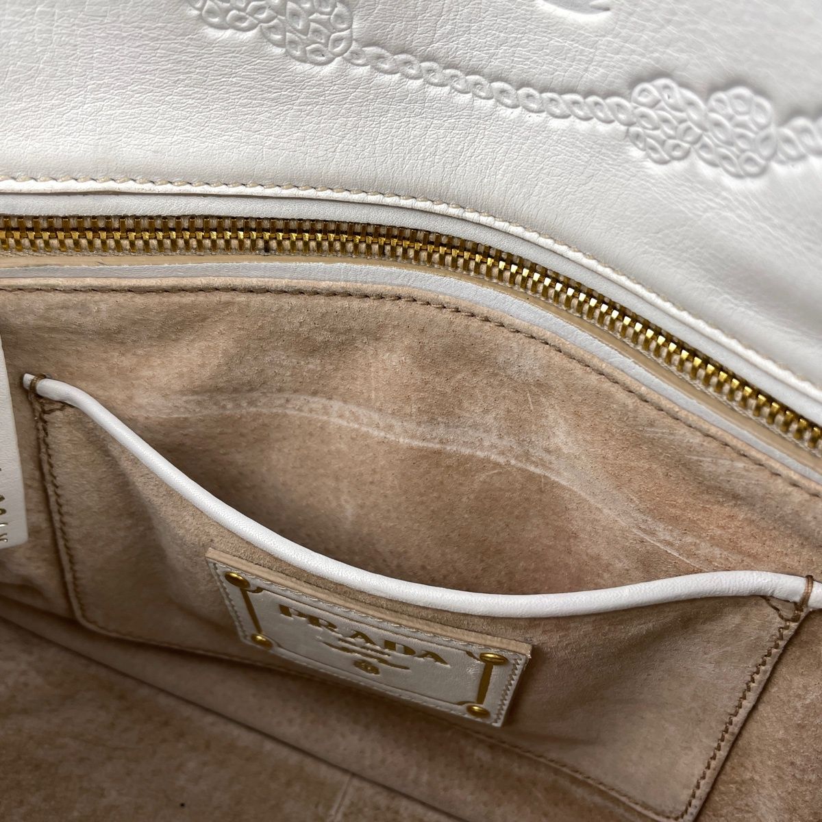 Prada Handbag 2-Way Leather White — view 8