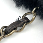 Chanel Shoulder Bag CC Logo Fur Black — view 6