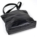 Chanel Tote Bag CC Logo Leather Black — view 2