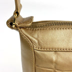Chanel Shoulder Bag CC Logo Choco Bar Leather Gold — view 5