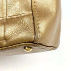 Chanel Shoulder Bag CC Logo Choco Bar Leather Gold — view 4